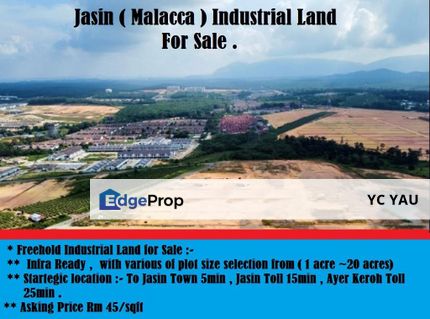 Freehold Jasin Melaka Various Lot Industrial Land , Melaka, Jasin