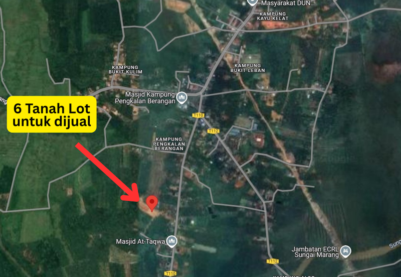 𝟔 𝐓𝐚𝐧𝐚𝐡 𝐋𝐨𝐭 𝐁𝐚𝐧𝐠𝐥𝐨 𝐬𝐚𝐢𝐳 𝟔𝟔𝟐𝐦² 𝐝𝐢 𝐏𝐞𝐧𝐠𝐤𝐚𝐥𝐚𝐧 𝐁𝐞𝐫𝐚𝐧𝐠𝐚𝐧, 𝐌𝐚𝐫𝐚𝐧𝐠, 𝐓𝐞𝐫𝐞𝐧𝐠𝐠𝐚𝐧𝐮