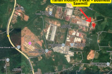 Tanah Industri 5 ekar + Perniagaan Kilang Papan di Kawasan Perindustrian Wakaf Tapai, Terengganu