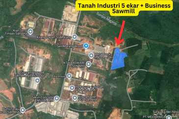 Tanah Industri 5 ekar + Perniagaan Kilang Papan di Kawasan Perindustrian Wakaf Tapai, Terengganu