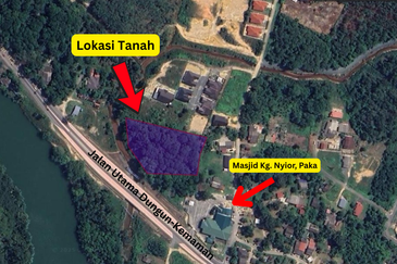 Tanah Status Bangunan Saiz 1.425 ekar di Kg. Nyior, Paka, Terengganu sebelah Masjid Kg. Nyior