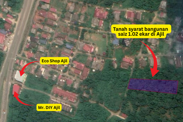 Tanah Status Bangunan Saiz 1.02 ekar di Ajil, Terengganu berdekatan MR. DIY & Eco Shop Ajil