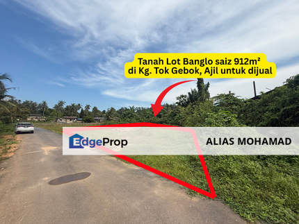 Tanah Lot Saiz 912m² di Kg. Tok Gebok, Ajil berdekatan Perodua Ajil, Terengganu, Terengganu, Ajil
