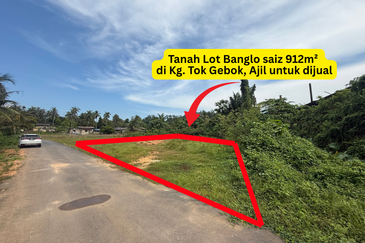 Tanah Lot Saiz 912m² di Kg. Tok Gebok, Ajil berdekatan Perodua Ajil, Terengganu