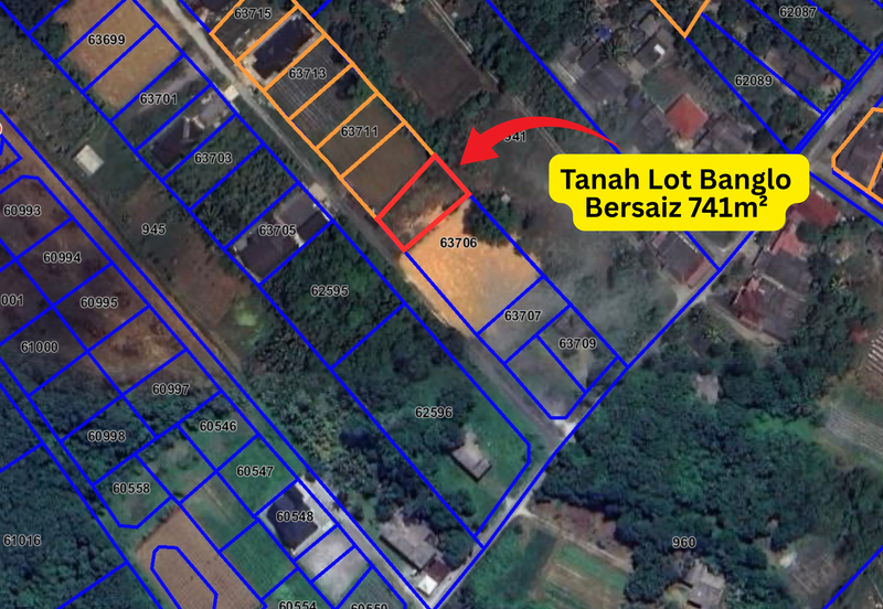 Tanah Lot Banglo Saiz 741m²  di Kg. Banggol Durian, Serada, Kuala Terengganu, Terengganu