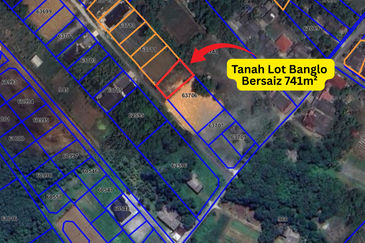 Tanah Lot Banglo Saiz 741m²  di Kg. Banggol Durian, Serada, Kuala Terengganu, Terengganu