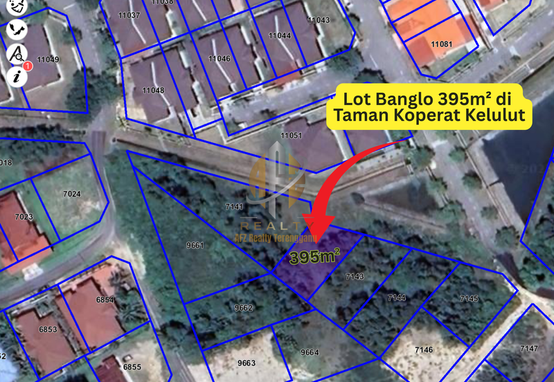Tanah Lot Banglo Saiz 395m²  di Taman Koperat Perdana Kelulut, Marang, Terengganu