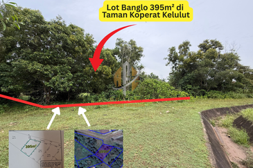 Tanah Lot Banglo Saiz 395m²  di Taman Koperat Perdana Kelulut, Marang, Terengganu