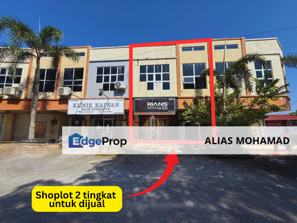 Shoplot 2 Tingkat di Bukit Tumbuh, Seberang Takir, Terengganu di Tepi Jalan Utama ke Airport, Terengganu, Kuala Terengganu