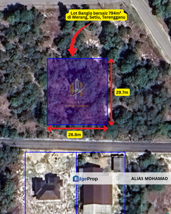 Tanah Lot Banglo Murah bersaiz 794m² di Merang, Setiu, Terengganu berdekatan Merang Jetty, Terengganu, Setiu