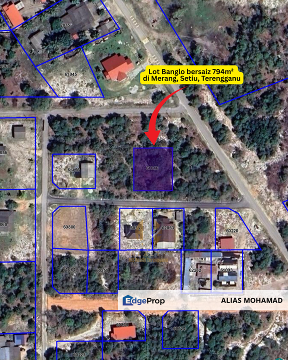 Tanah Lot Banglo Murah bersaiz 794m² di Merang, Setiu, Terengganu berdekatan Merang Jetty, Terengganu, Setiu