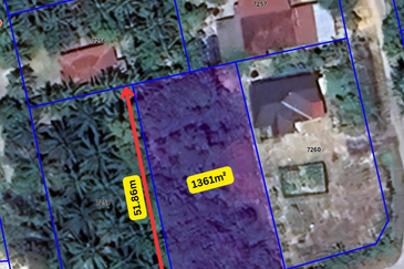 Tanah tepi Jalan syarat Bangunan 1361m²  di Kg. Kelulut, Marang, Terengganu