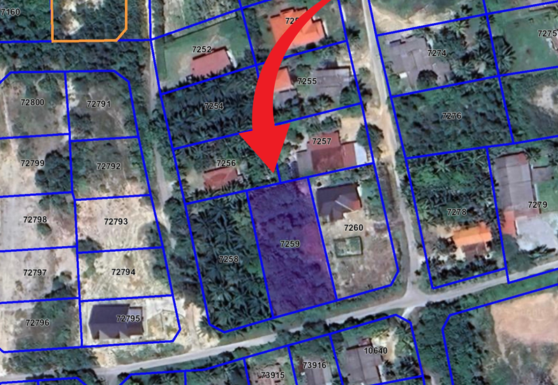 Tanah tepi Jalan syarat Bangunan 1361m²  di Kg. Kelulut, Marang, Terengganu