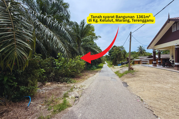 Tanah tepi Jalan syarat Bangunan 1361m²  di Kg. Kelulut, Marang, Terengganu