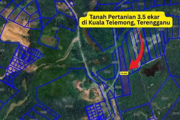 Tanah Pertanian 3.5 ekar tepi Jalan di Kuala Telemong, Hulu Terengganu, Terengganu