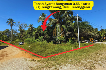 Tanah Tepi Jalan Utama syarat Bangunan 0.53 ekar  di Kg. Tengkawang, Hulu Terengganu