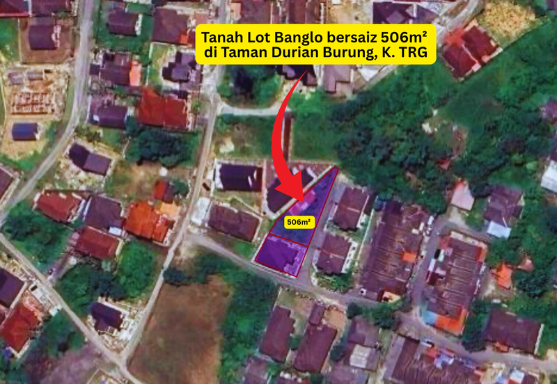 Tanah Lot Banglo bersaiz 506m²  di Taman Durian Burung, Kubang Parit, Terengganu
