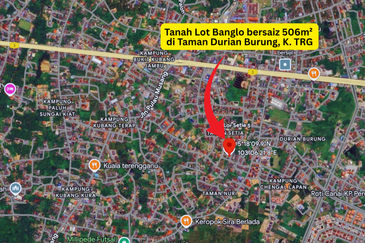 Tanah Lot Banglo bersaiz 506m²  di Taman Durian Burung, Kubang Parit, Terengganu