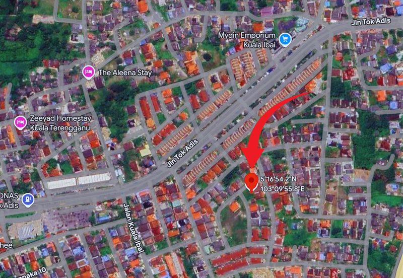 [CORNER LOT]Tanah Lot Banglo bersaiz 444m²  di Tok Adis, Kuala Ibai, Kuala Terengganu berdekatan MYDIN Kuala Ibai