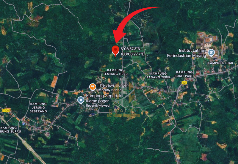 Tanah Kebun bersaiz 4.23 ekar di Kg. Jerung Seberang, Marang, Terengganu