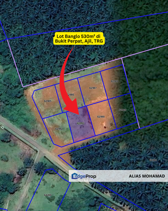 Lot Banglo bersaiz 530m²  di Kg. Bukit Perpat, Ajil, Terengganu, Terengganu, Ajil