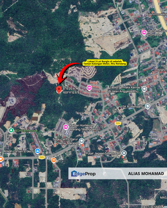 3 Lot Banglo Murah di Kg. Rhu Rendang, Marang, Terengganu sebelah Taman Kalungan Melor, Terengganu, Marang