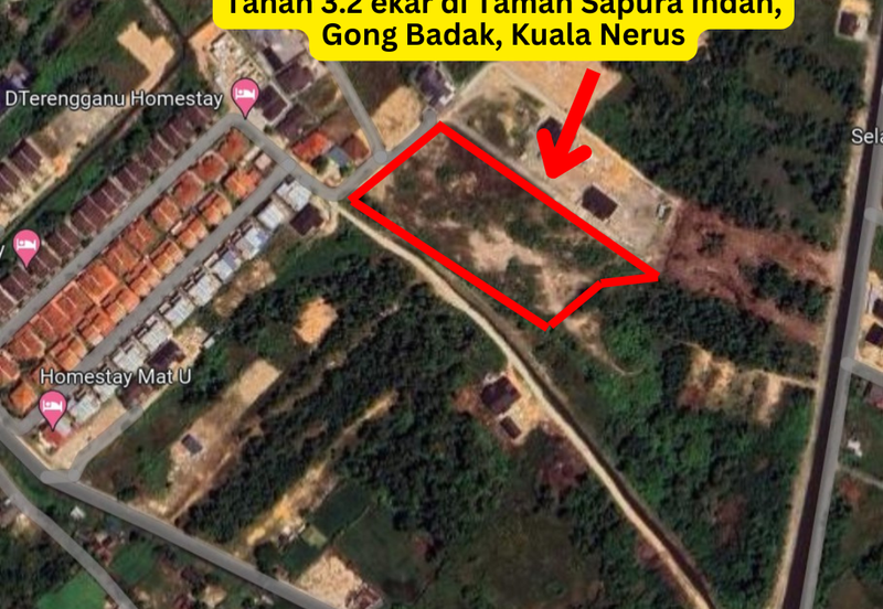 𝐓𝐚𝐧𝐚𝐡 𝐁𝐚𝐧𝐠𝐮𝐧𝐚𝐧 𝟑.𝟐 𝐞𝐤𝐚𝐫 𝐝𝐢 𝐓𝐚𝐦𝐚𝐧 𝐒𝐚𝐩𝐮𝐫𝐚 𝐈𝐧𝐝𝐚𝐡, 𝐆𝐨𝐧𝐠 𝐁𝐚𝐝𝐚𝐤, 𝐊𝐮𝐚𝐥𝐚 𝐍𝐞𝐫𝐮𝐬, 𝐓𝐞𝐫𝐞𝐧𝐠𝐠𝐚𝐧𝐮