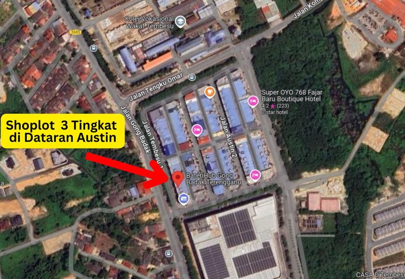 [NON BUMI UNIT] Shoplot 3 Tingkat di Dataran Austin, Gong Badak, Kuala Nerus Terengganu [Disewa oleh Baterihub]
