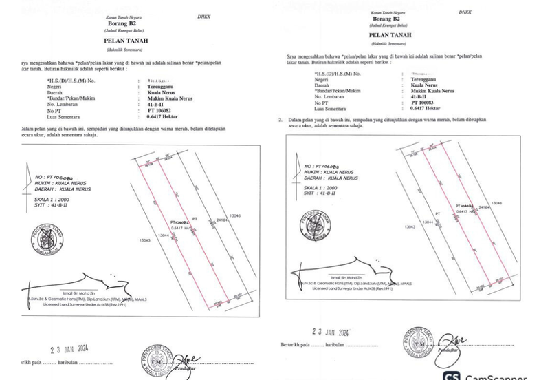[Gred A] Tanah 3.17 ekar Di Kg Banggol Tok Jiring, Gong Badak, Terengganu berdekatan Airport