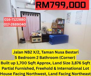 Taman Nusa Bestari 2 Jalan NB x/2 Single Storey Corner House For Sale ...