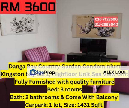 Country Garden Kings Bay Condominium For Rent Tropicana Johor Bahru Town Staright View Condominium , Johor, Johor Bahru