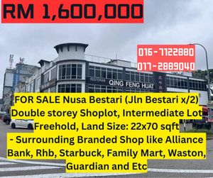 Taman Nusa Bestari Jalan Bestari 7/x 2 Storey Shop Lot For Sale Bukit ...