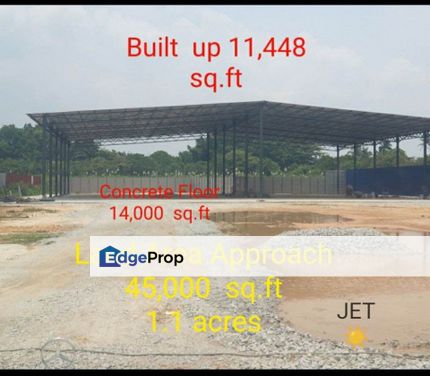 1.1 acres Kapar Warehouse To Let , Selangor, Klang