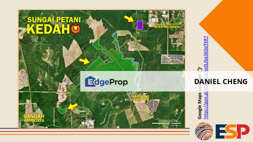 1,116 Acres Land for Sale in Sungai Petani International Freehold Industrial and Agriculture Oil Palm Plantation Suitable for Solar Farm, Kedah, Sungai Petani