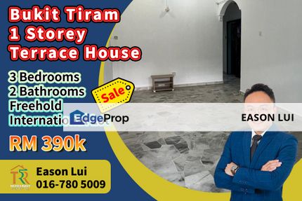 For Sale / Bukit Tiram / Single Storey Terrace House / Freehold, Johor, Ulu Tiram