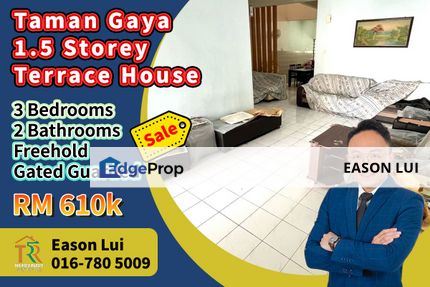 For Sale / Taman Gaya / 1.5 Storey Terrace House / Gated Guarded, Johor, Ulu Tiram