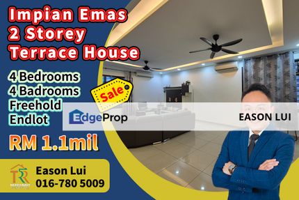 For Sale / Impian Emas / Double Storey Terrace House / Spacious Car Porch Area, Johor, Skudai