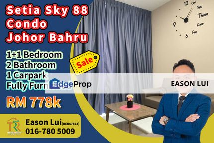 For Sale / Johor Bahru / Setia Sky 88 / 1+1 Bedroom, Johor, Johor Bahru