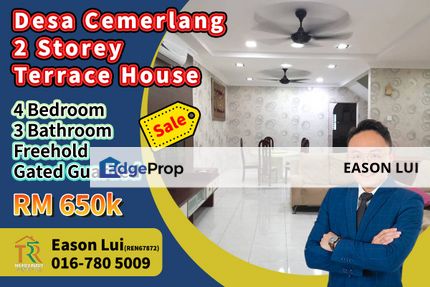 For Sale / Desa Cemerlang / Double Storey Terrace House / Gated Guarded, Johor, Ulu Tiram