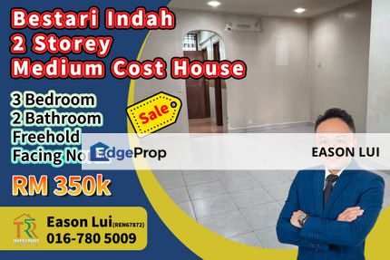 For Sale / Bestari Indah / Double Storey Medium Cost House / Freehold, Johor, Ulu Tiram