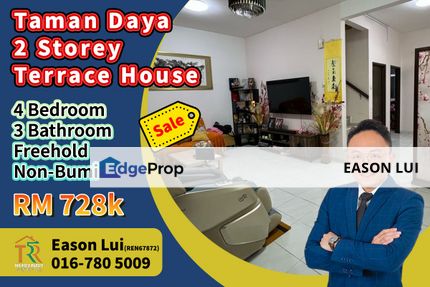 Taman Daya / Double Storey Terrace House / Unblock View, Johor, Johor Bahru