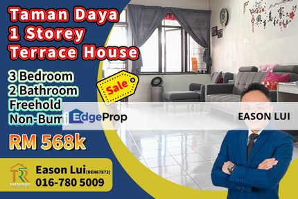 Taman Daya / Single Storey Terrace House / Freehold, Johor, Johor Bahru