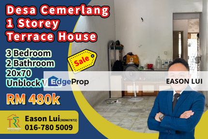 Desa Cemerlang / Single Storey Terrace House / Unblock View, Johor, Ulu Tiram