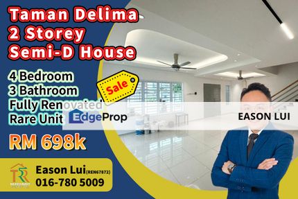 Taman Delima / Double Storey Semi-D House / Fully Renovated, Johor, Johor Bahru