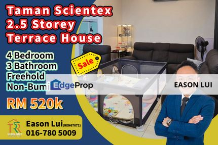 Taman Scientex / 2.5 Storey Terrace House / Freehold, Johor, Senai