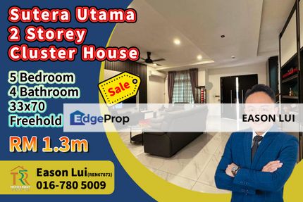 Sutera Utama / Double Storey Cluster House / Freehold, Johor, Skudai