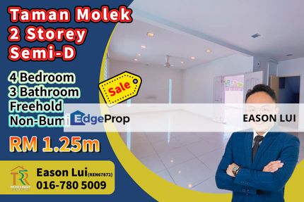 Taman Molek / Double Storey Semi-D House / Gated Guarded, Johor, Johor Bahru