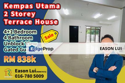 Kempas Utama / Double Storey Terrace House / Unblock View, Johor, Johor Bahru