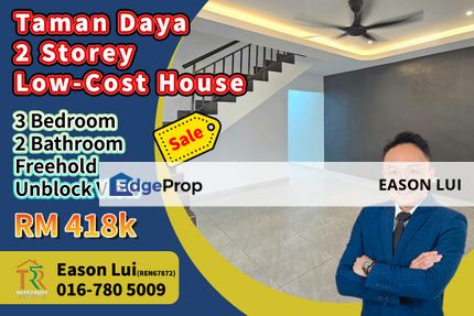 Taman Daya / Double Storey Low-Cost House / Unblock View, Johor, Johor Bahru
