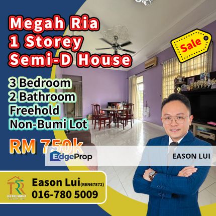 Megah Ria - 1 Storey Semi-D House For Sale, Johor, Masai